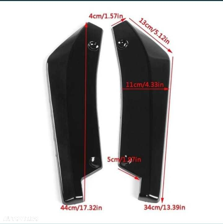 Ornament coltar tuning pentru bara spate adaptabil pe Dacia Logan 2 - 3