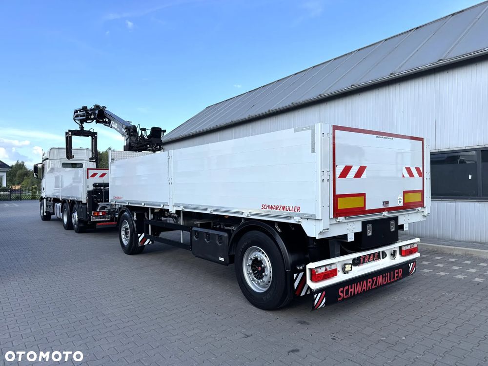 Schwarzmuller Przyczepa burtowa budowlanka 2017 r + Mercedes Actros 26.48 z HDS 2017 r - 4