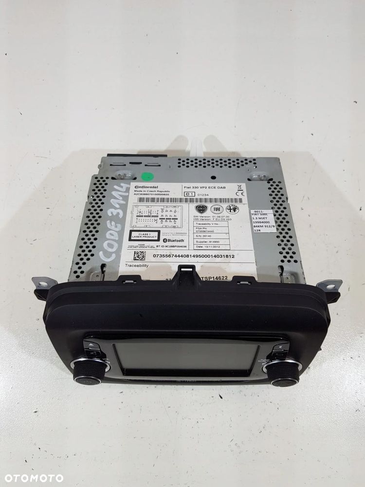 RADIO MP3 BLUETOOTH KOD 07355674440 FIAT 500L EU - 3