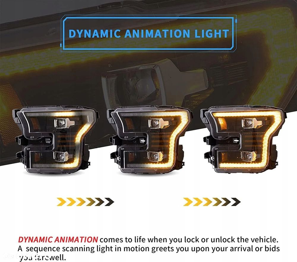 Reflektory Lampy kp Vland LED Ford F150 F-150 XIII mk 13 14-18 Raptor -20 - 7