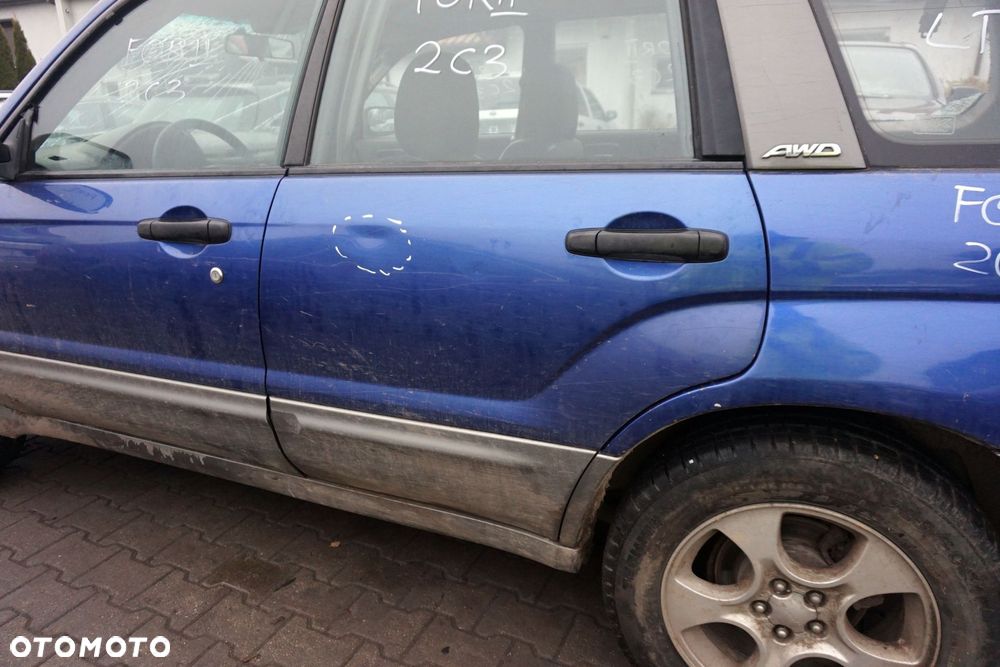DRZWI TYLNE LEWE FORESTER II SG SUV 2C3  NIEBIESKI SUBARU 2002-2006 - 4