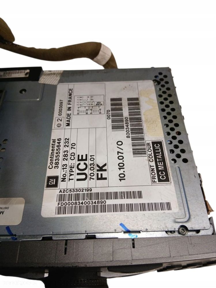 radio cd nawigacja wyświetlacz kratki nawiewu opel vectra c 13283232 - 3