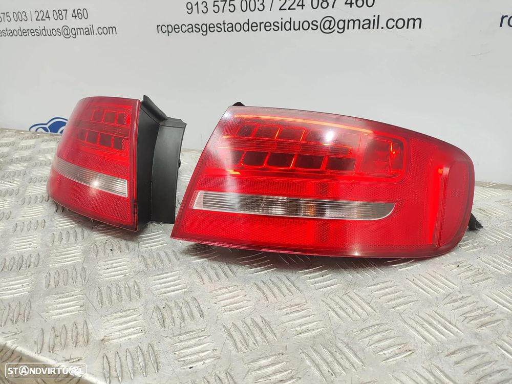 Farolim Tras Traseiro Esquerdo Direito Original Audi A4 B8 8K Carrinha Avant LED 8K9945095B 8K9945096B 2007 - 2015 - 4