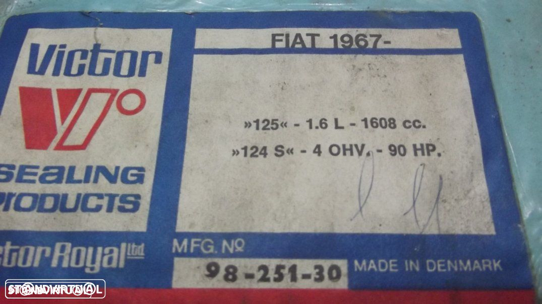 Fiat 124 590cv e 125 1.608cc de 1967 jogo de juntas - 2