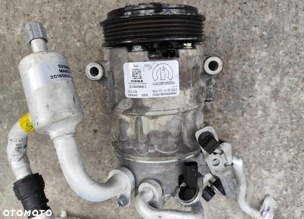 KOMPRESOR SPRĘŻARKA KLIMATYZACJI FIAT JEEP 1.6 E-TorQ - 51936443 01141430 - 9