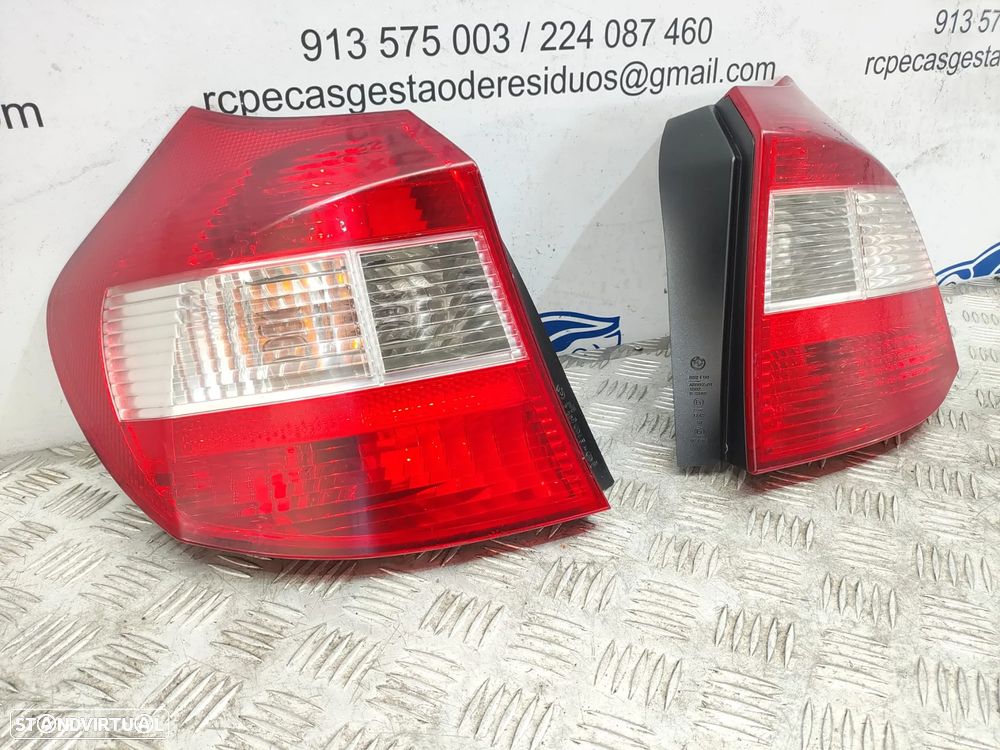 Farolins traseiros trás direito esquerdo originais BMW Serie 1 E81 E87 Pré LCI de 2004 a 2007 - 3