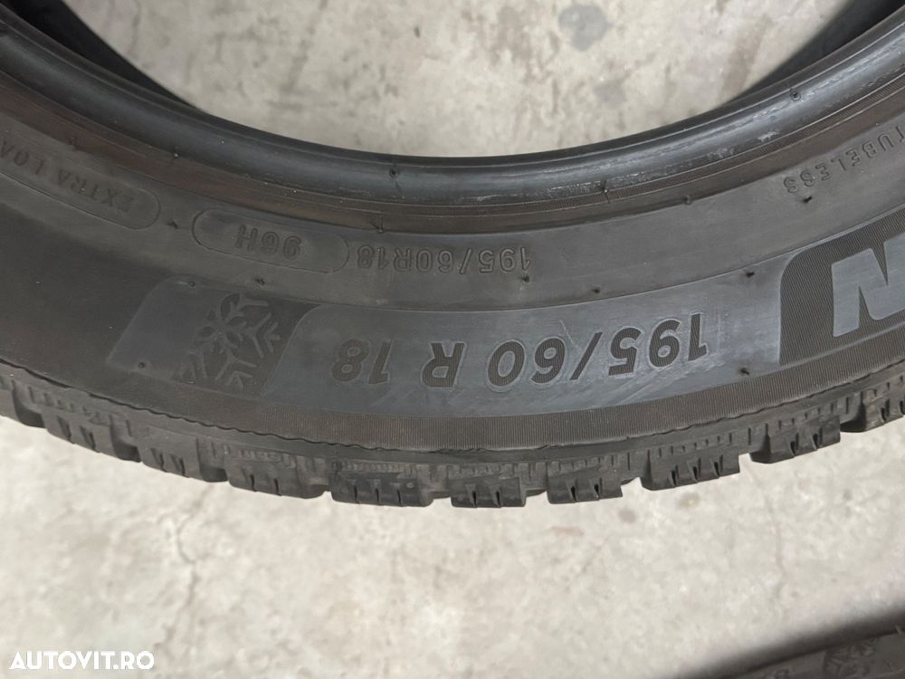 Vând 4 anvelope 195/60/18 Michelin de iarnă second - 5