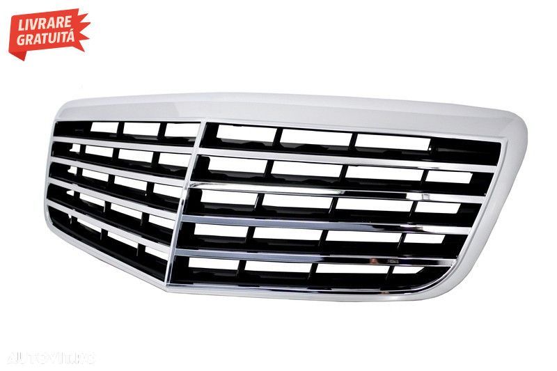 Grila Centrala Mercedes E-Class W211 (2006-2009) Facelift Design - 2
