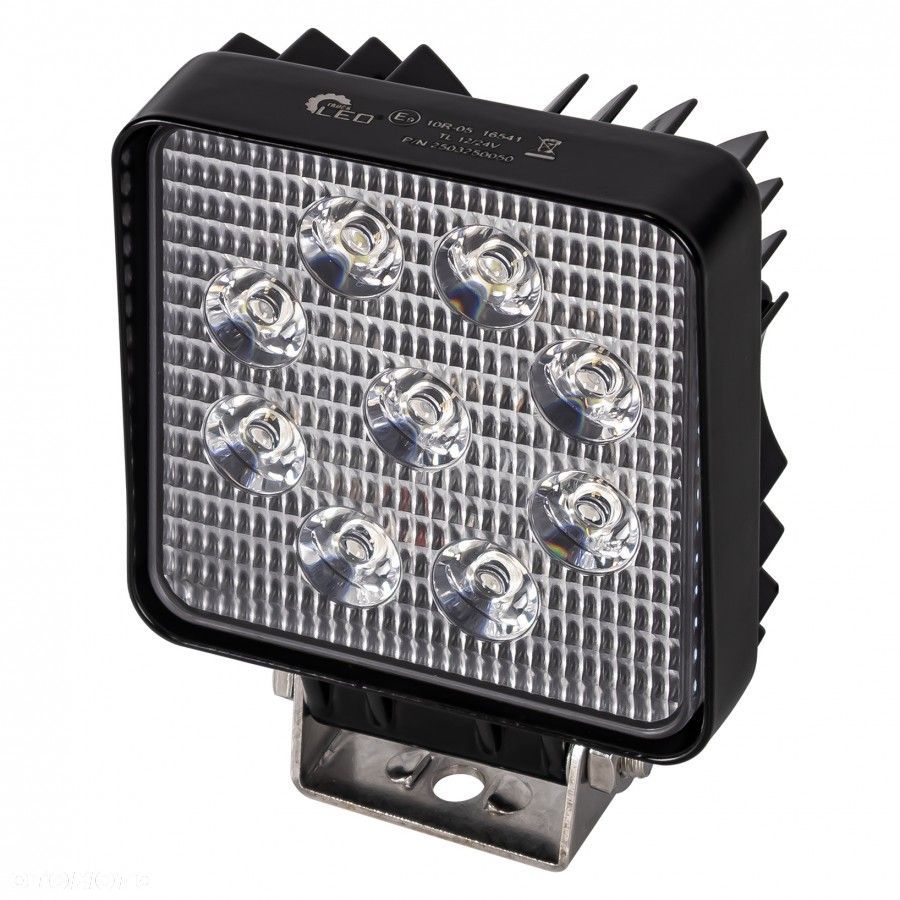 lampa robocza led kwadratowa 9 led z kablem 4 m - 4