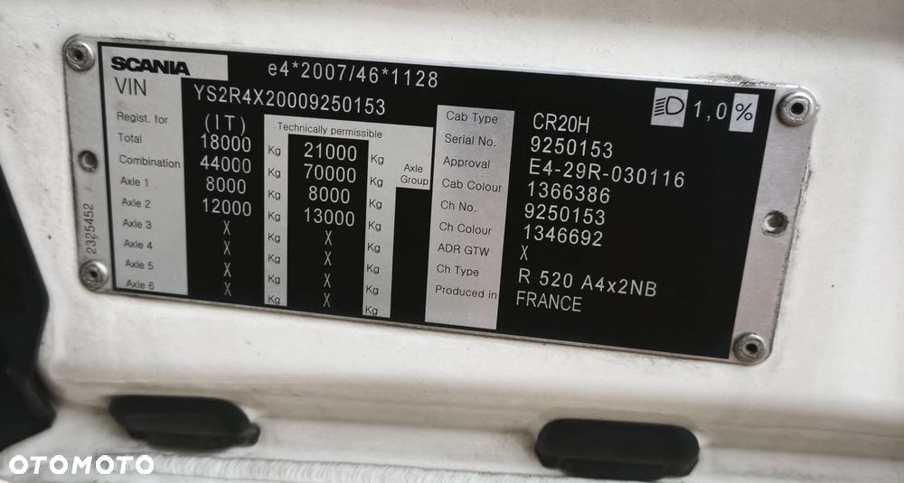 Scania R 520 / V8 / RETARDER / HYDRAULIKA / KLIMA POSTOJOWA / CAŁA NA PODUSZKACH / - 36