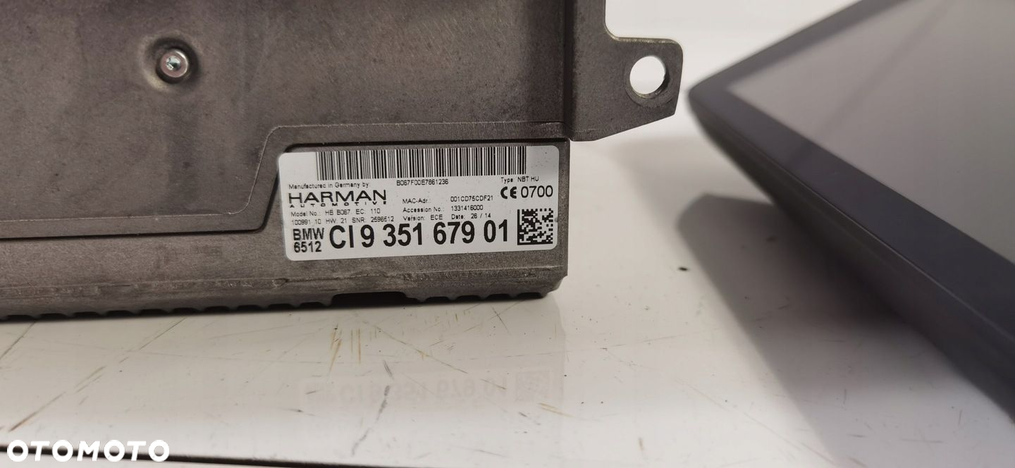 NAWIGACJA NBT HU EKRAN IDRIVE BMW F34 F32 KOMPLET 9351679 9292248 - 5