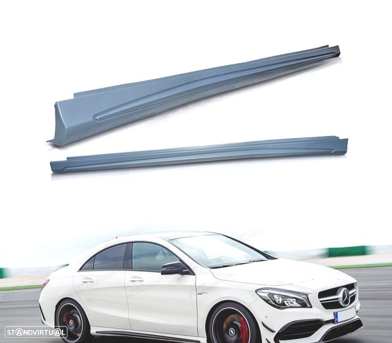 EMBALADEIRAS LATERAIS MERCEDES CLASE A W176 12-18 CLA W117 13-18 LOOK AMG - 1