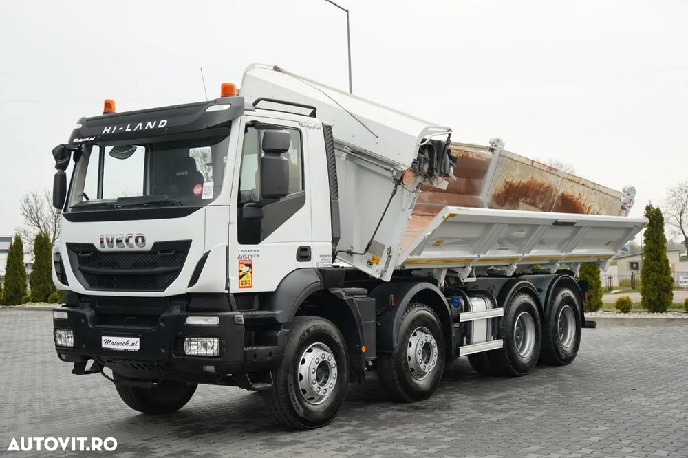 Iveco TRAKKER / 8x4 / BASCULATOR / HIDRODOXY SIDE / BORDMATIC / EURO 6 / MEILLER KIPPER - 8