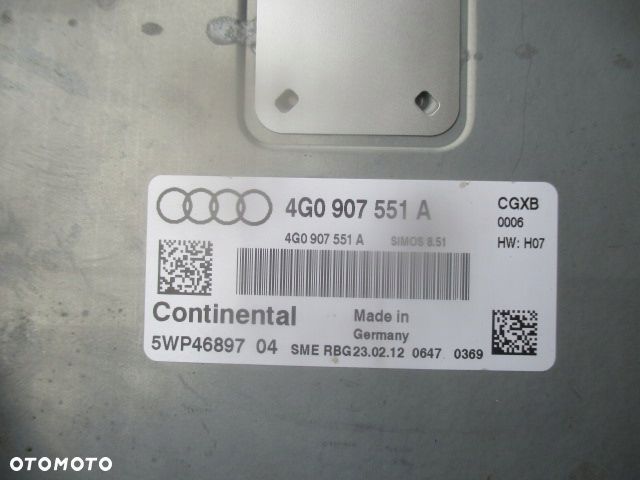 AUDI A6 C7 A7 KOMPUTER STEROWNIK SILNIKA 3.0 TFSI 4G0907551A - 2