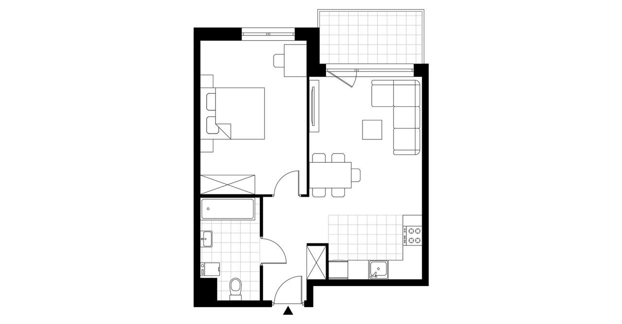 2-pokojowe mieszkanie 41m2 + loggia Bez Prowizji - Pełny obrazek: 4/21