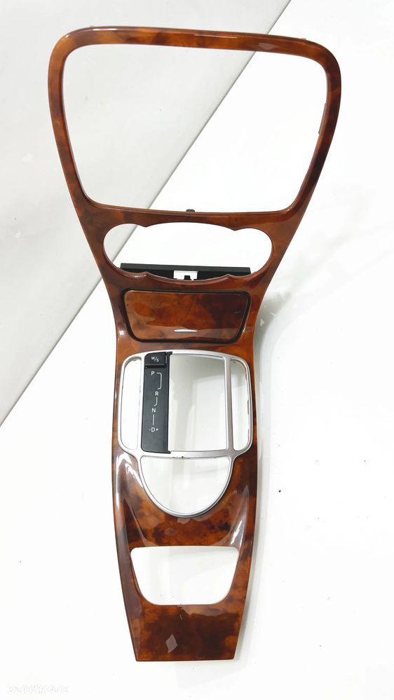 Ramka konsola środkowa popielniczka drewno dekor stan BDB OE Mercedes SL R230 W230 - 4