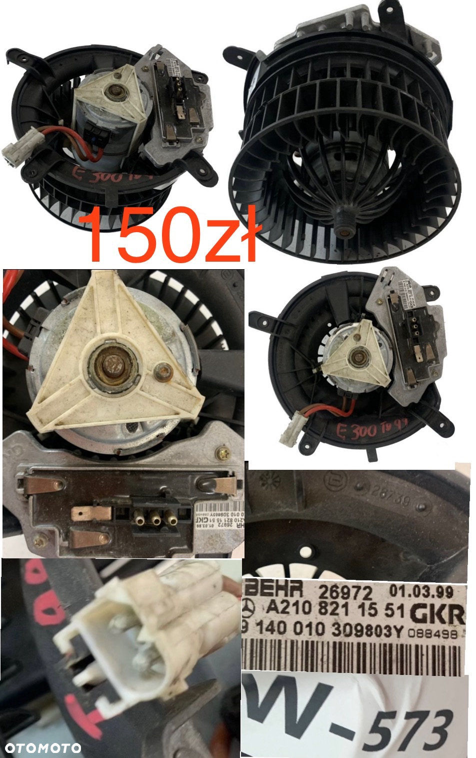 Wentylator dmuchawa nagrzewnicy Renault Clio V Captur II 2019r-> BMW F10 F11 F01 F12 F13 2010-2018r Volkswagen T6 Berlingo III Partner III Chevrolet Captiva Opel Antara 2006-2011r Volvo V70 S60 XC70 XC90 BMW F20 F21 F30 F31 2011-2018r BMW 5 E60 E61 MINI F56 Cooper 2006-2020r Mercedes W210 W211 - 11