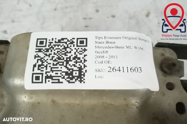 Tips Evacuare Original Stanga In Stare Buna Mercedes-Benz ML W164 [fac - 5