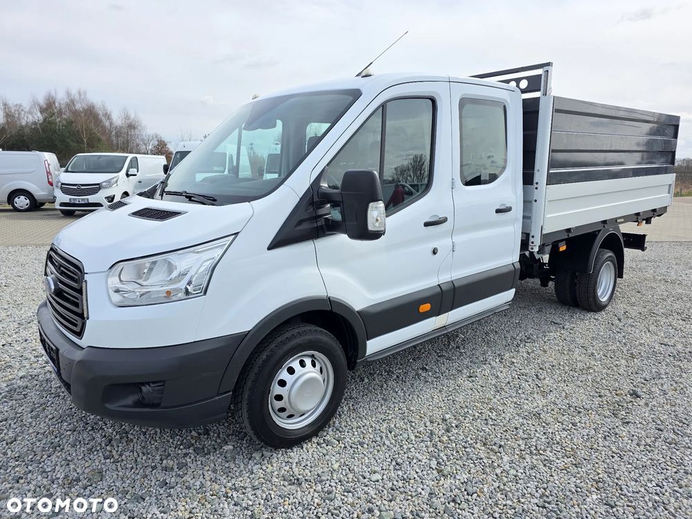 Ford TRANSIT 2,0 TDCI 170 KONNY WYWROTKA 3 STRONNA DOKA BRYGADÓWKA 7 OSOBOWA KLIMA WEBASTO LEDY 150T/KM PRZEBIEGU BLIŻNIAKI DO 3,5T WYWROT GWARANCJA - 36