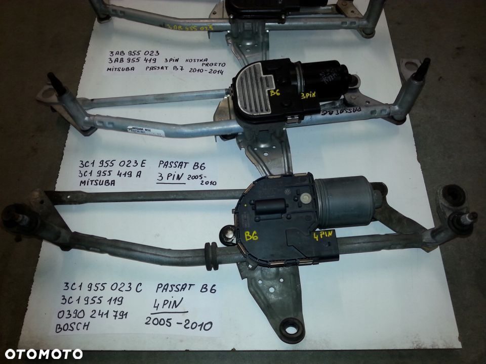 MECHANIZM SILNICZEK WYCIERACZEK VW PASSAT B6 B7 - 2