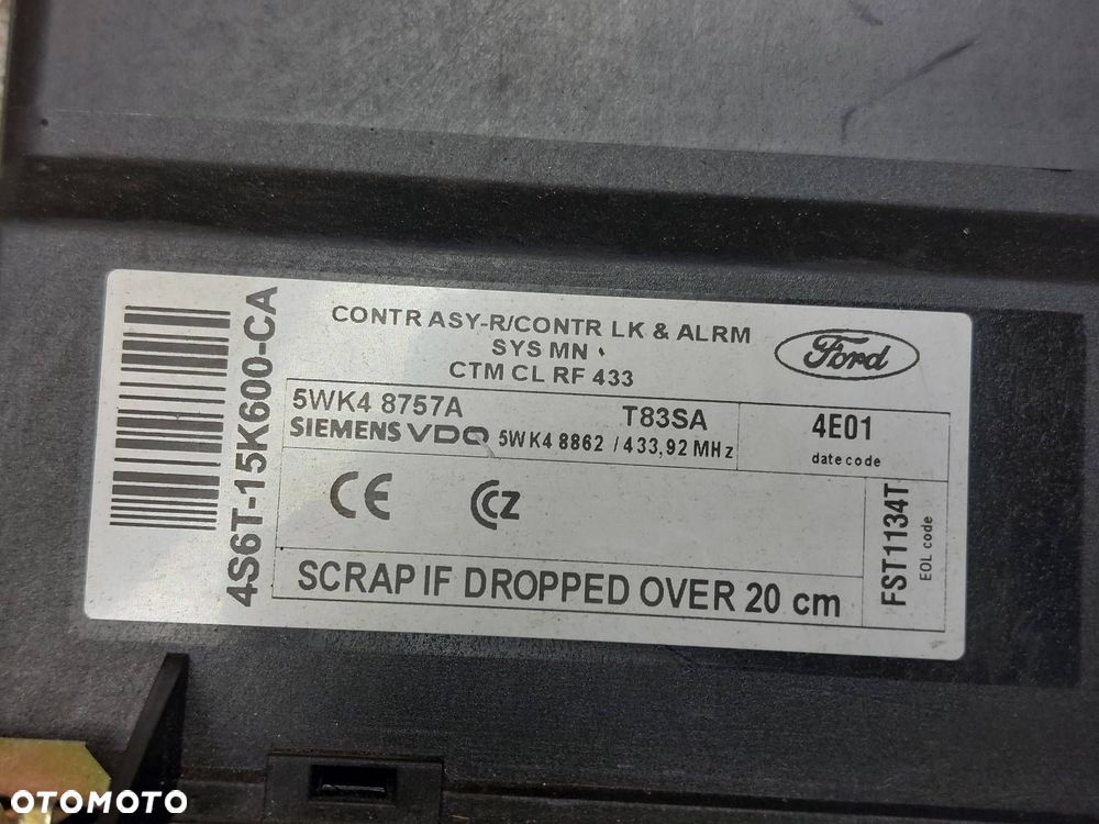 ZESTAW STARTOWY FORD FIESTA MK5 1.4 TDCI 3S61-12A650-JD 02-05r - 3