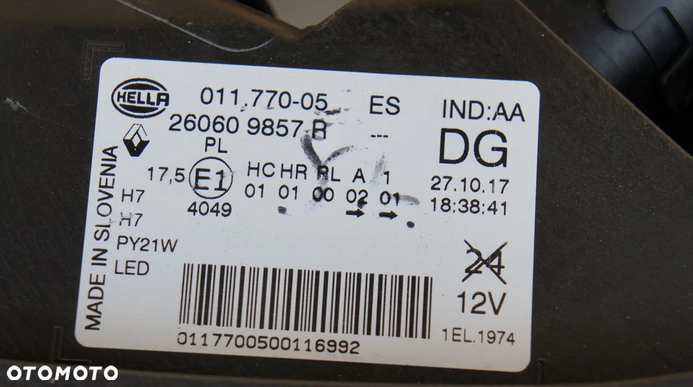 PRZEDNIA LEWA LAMPA RENAULT KADJAR LED 260609857R - 10