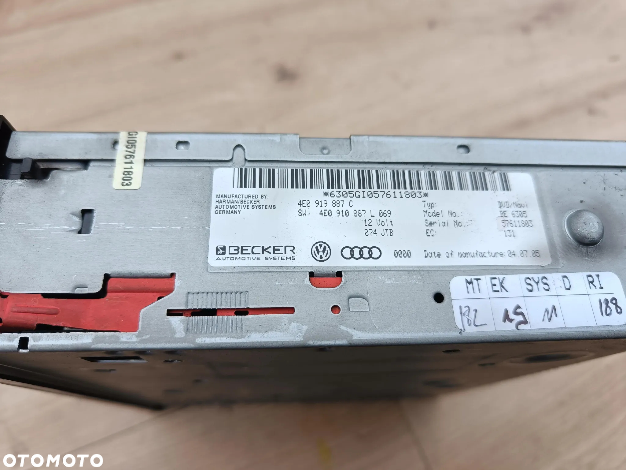 AUDI A6 C6 A8 D3 CZYTNIK PŁYT NAWIGACJI 4E0919887C - 3