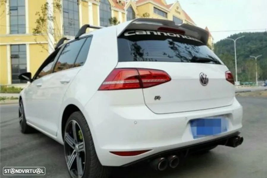 Aileron / lip / spoiler traseiro em fibra de vidro para VW Golf 7, 7.5 HB 3D 5D 2012-2020 - 1
