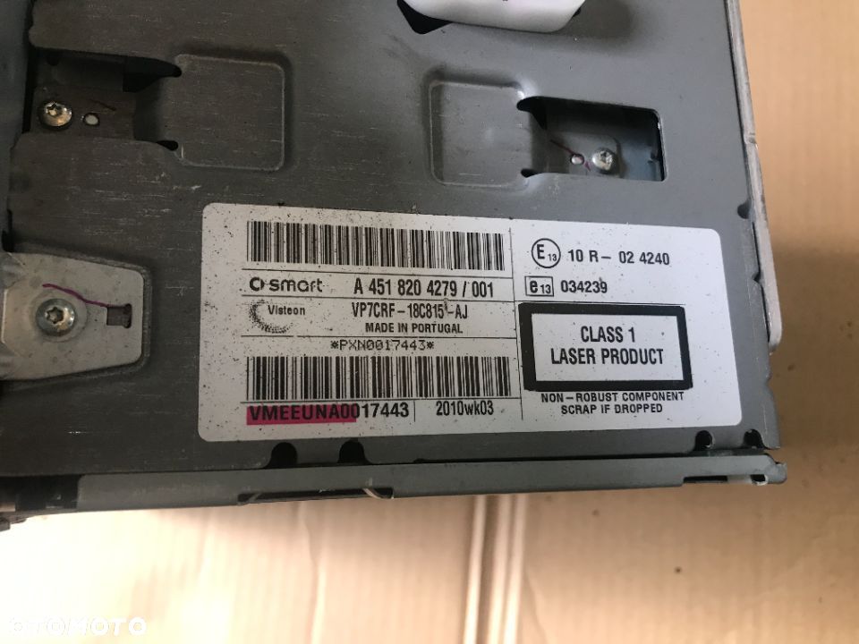 RADIO CD SMART 2007-2014 A4518204279 - 4