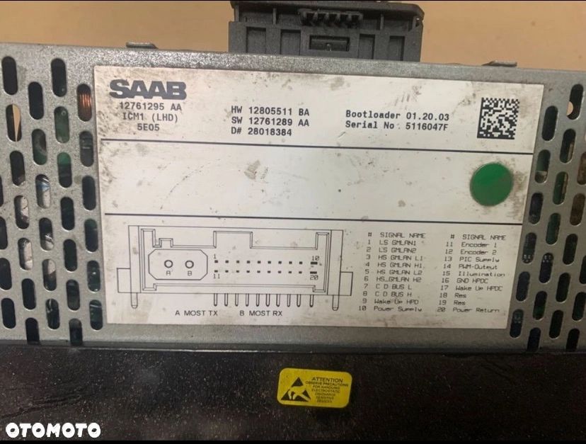 12761295 radio radioodtwarzacz Saab 9-3 II 2 europa - 2