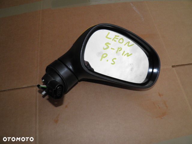 LUSTERKO PRAWE SEAT LEON II 5 PIN 2006r 2011r - 6
