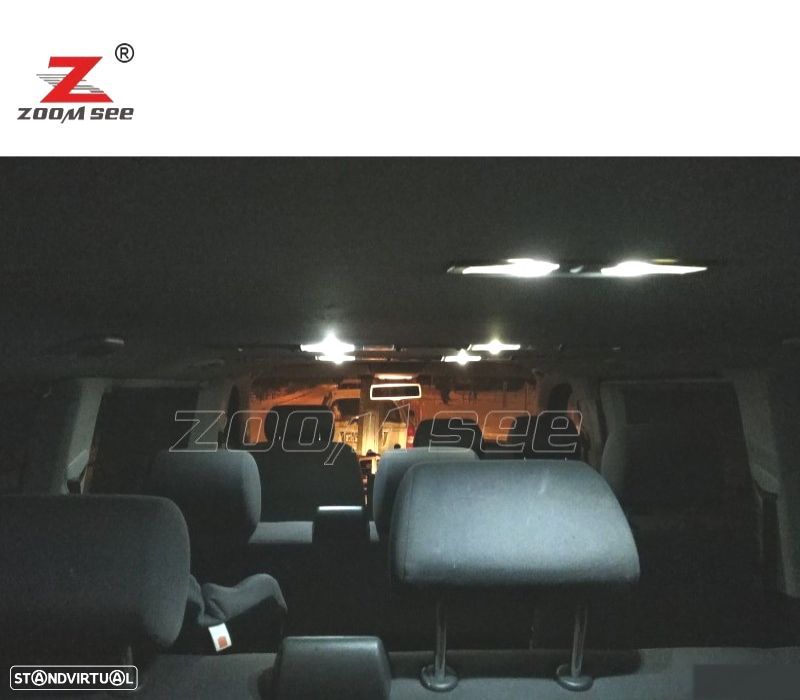 KIT COMPLETO DE 22 LÂMPADAS LED INTERIOR PARA VOLKSWAGEN VW TRANSPORTER CARAVELLE MK5 T5 2003 -2015 - 4