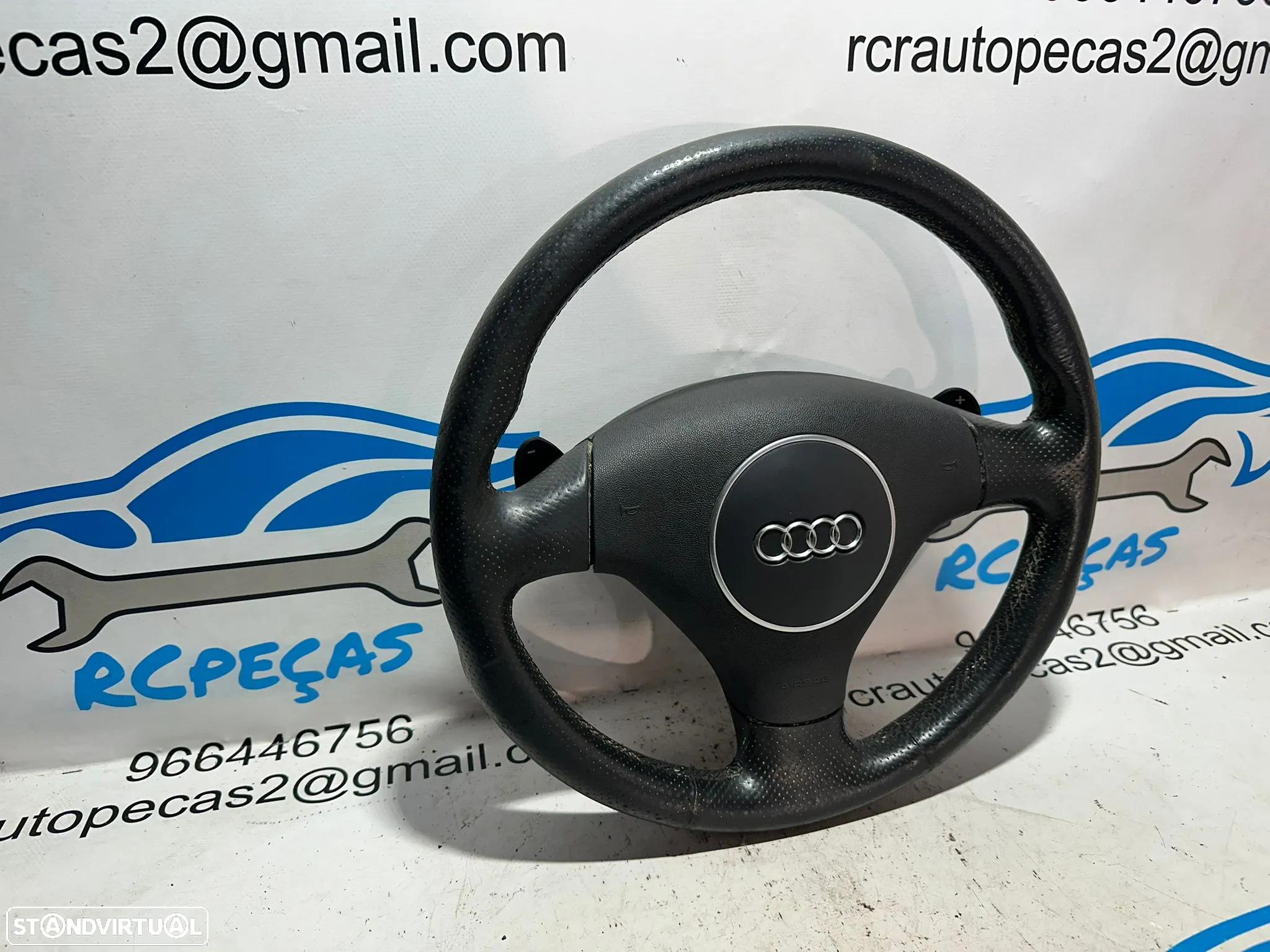 Volante Completo Pele Patilhas Original Volkswagen A3 8P DSG 8P0419091P - 2