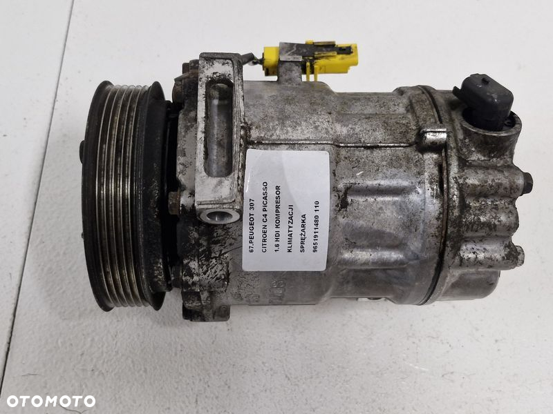 PEUGEOT 307 C4 PICASSO 1 I 1.6 HDI KOMPRESOR SPRĘŻARKA KLIMATYZACJI 9651911480 - 9