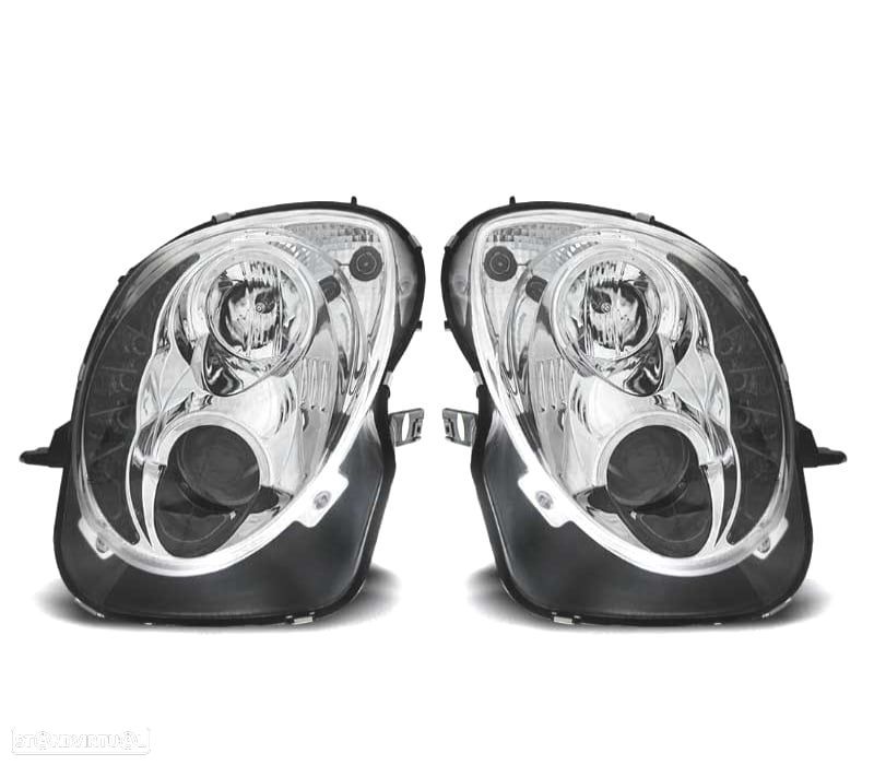 FAROIS FRONTAIS LUZ DIURNA ALFA ROMEO MITO 08-19 FUNDO CROMADO - 1