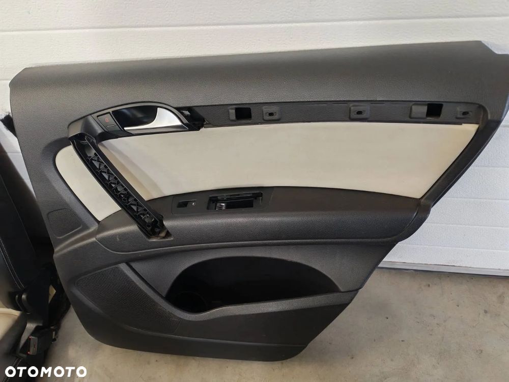 AUDI Q7 4L 05-15R FOTELE PRZOD KANAPA TYL DRUGI I TRZECI RZAD CZARNA I SZARA SKORA INDYVIDUAL 7 OSOB TAPICERKI ANGIELSKIE - 16