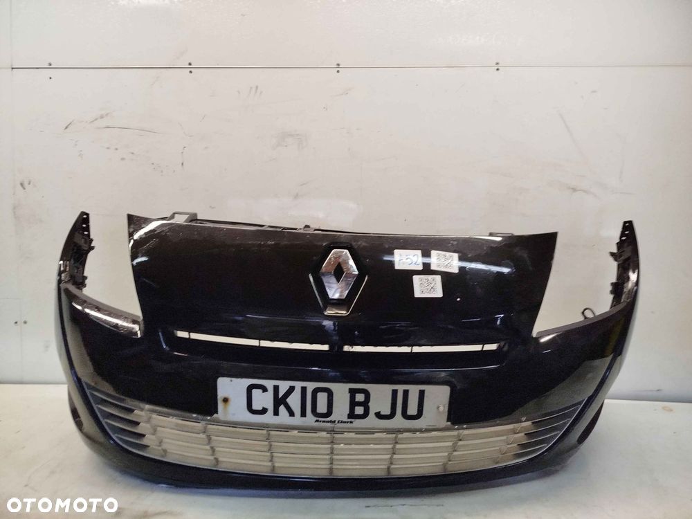 + ZDERZAK PRZÓD PRZEDNI DO RENAULT GRAND SCENIC III 3 NV676 CZARNY HALOGENY - 1