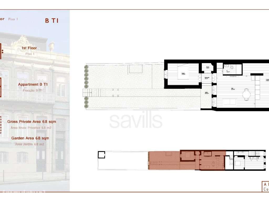 Apartamento T1 Alvares Cabral, Porto com jardim - Grande imagem: 5/5