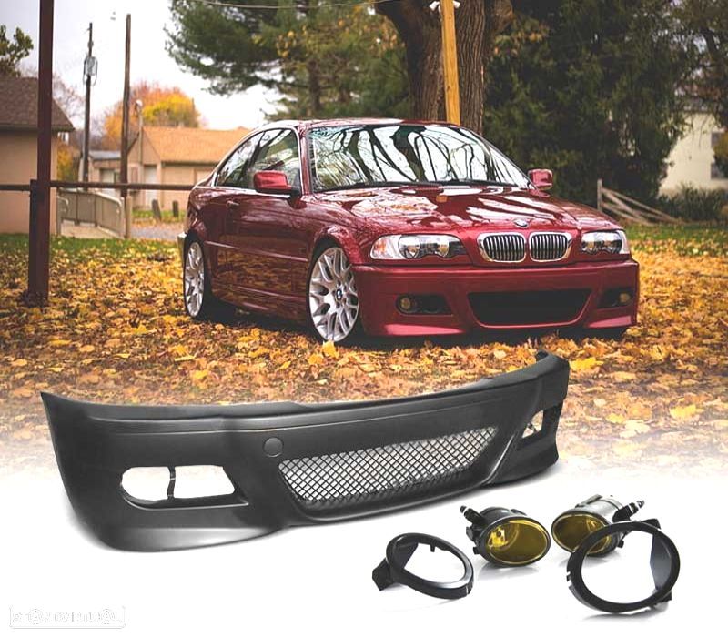 PARA-CHOQUES BMW E46 99-05 LOOK M3 + FAROIS DE NEVOEIRO AMARELOS - 1