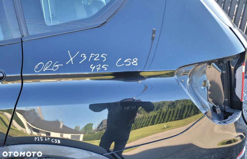 ĆWIARTKA BŁOTNIK LEWY TYŁ TYLNA BMW X3 F25 475 BLACK SAPPHIRE ORG LAKIER - 3