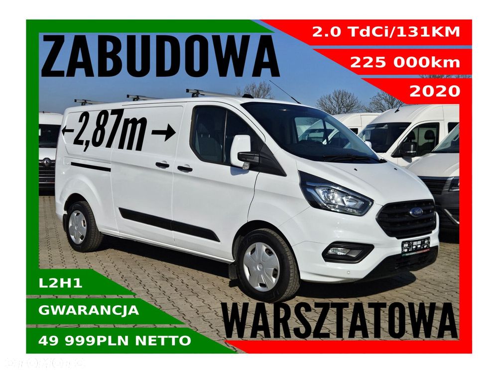 Ford transit-custom L2H1 *49999zł NETTO* Zabudowa warsztatowa 2.0TdCi/131KM - 1