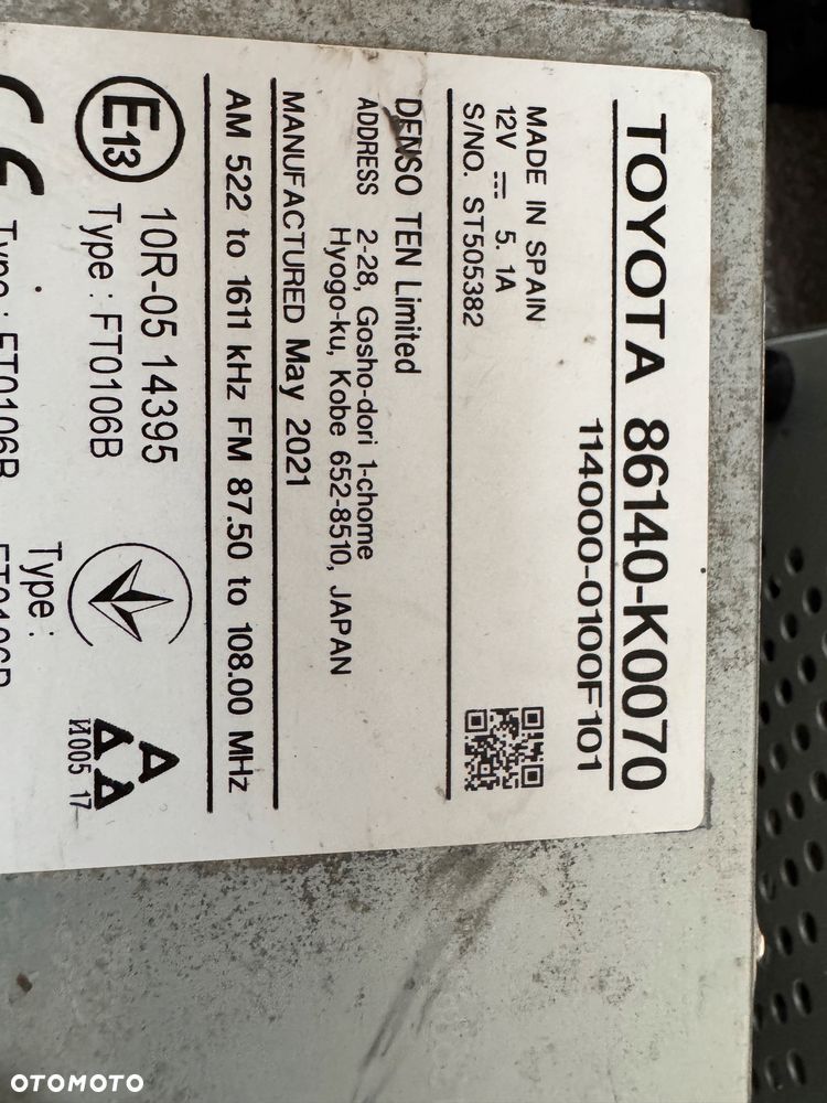 TOYOTA YARIS IV RADIO NAWIGACJA 86140-K0070 - 4