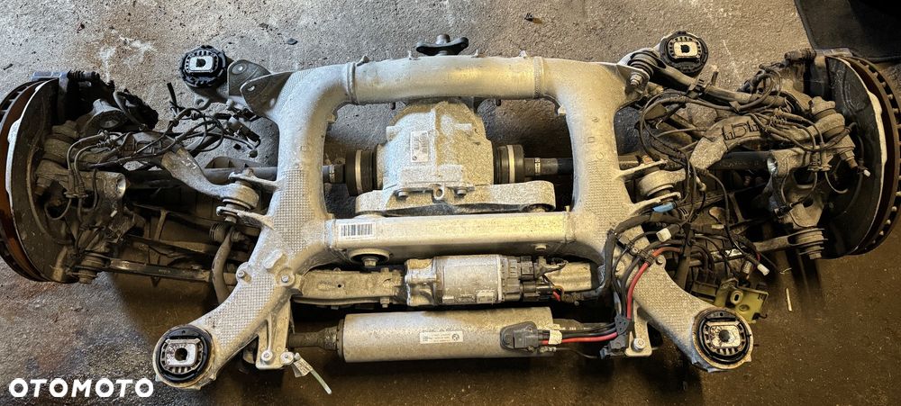 Kompletny wózek tył BMW 7 M760Li zawieszenie sanki zwrotnica skrętna hamulce M G11 G12 stabilizator aktywny DYNAMIC xDrive aktuator HSR belka - 1