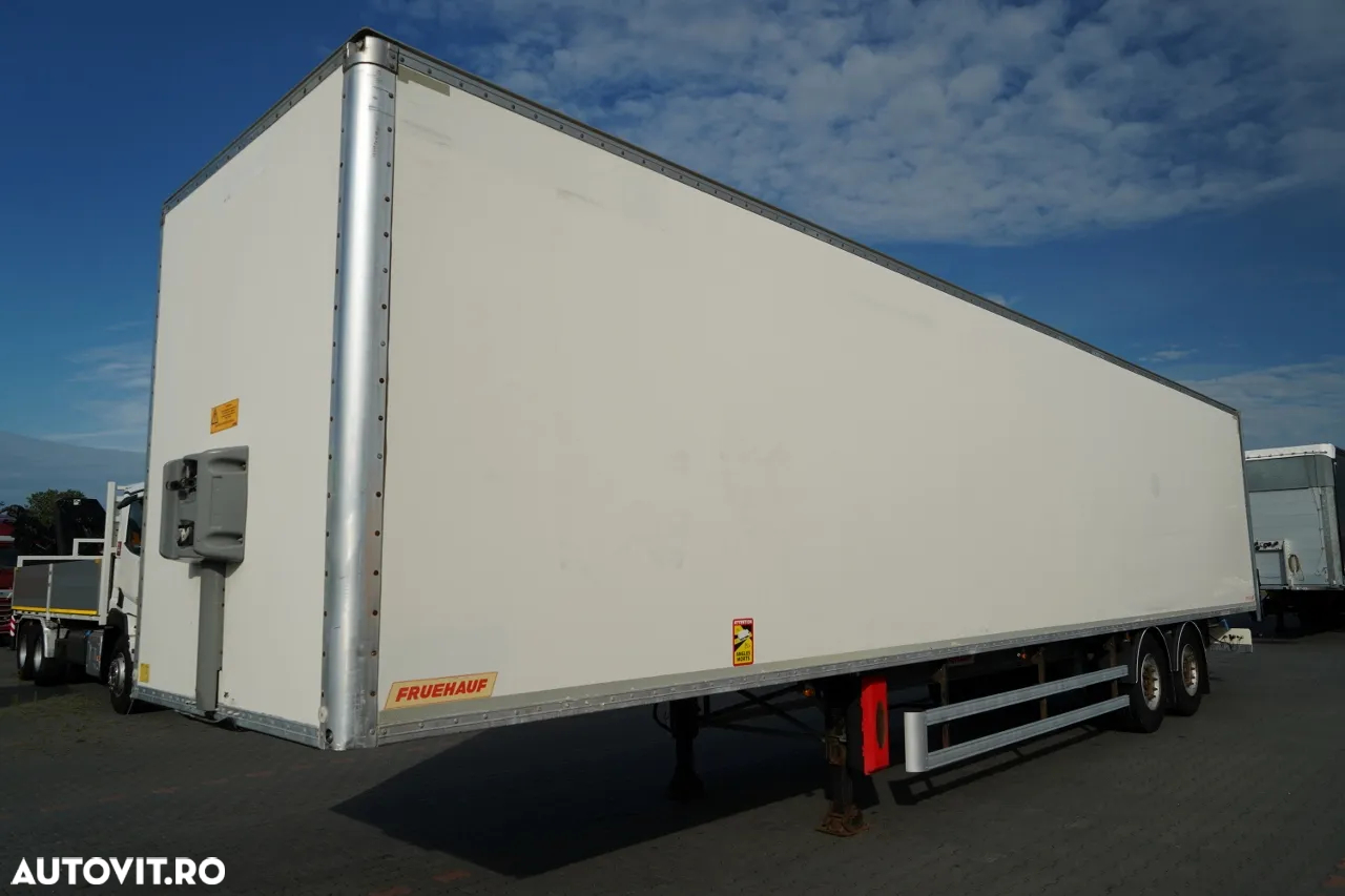 Fruehauf CONTAINER / KOFFER / AXE SAF / 2 AXE / OBLOANE RULANTE / PODEA RESISTENTĂ: ȘINĂ DIN SCADENĂ - 2