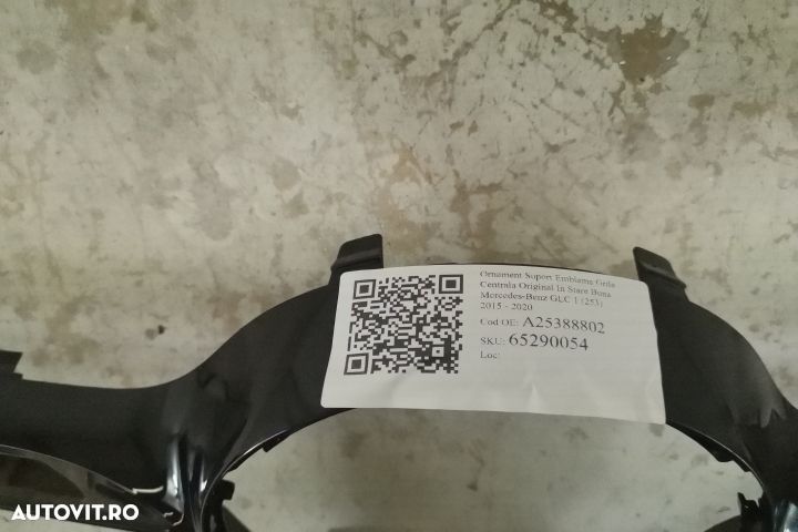 Ornament Suport Emblema Grila Centrala Original In Stare Buna Mercedes - 7