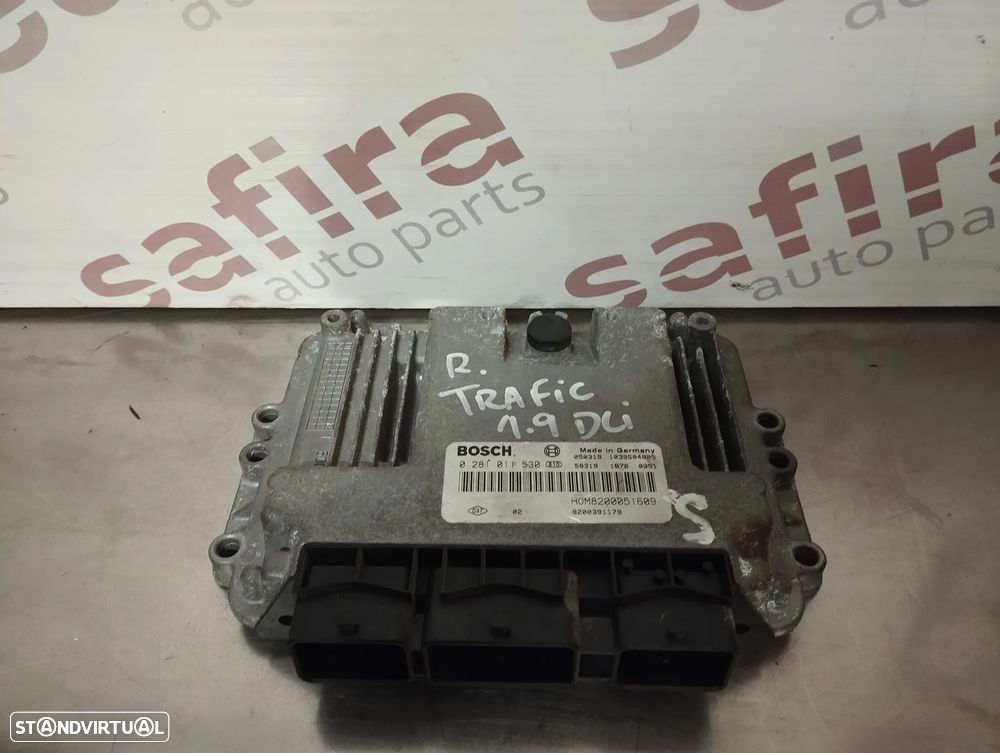 UNIDADE / CENTRALINA DO MOTOR RENAULT TRAFIC / OPEL VIVARO 1.9DCI 0281011530 HOM8200051609 8200391179 - 2