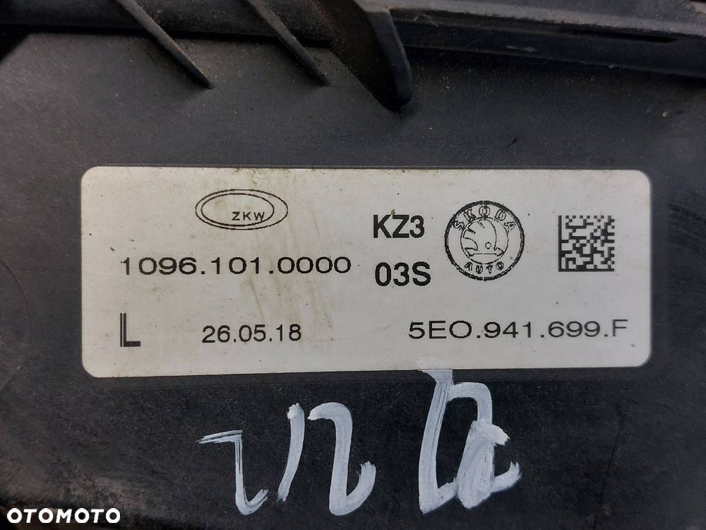 HALOGEN LEWY KRATKA SKODA OCTAVIA III LIFT 5E0941699F 5E0807681F - 3