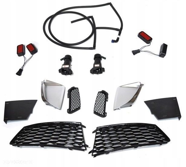 Zderzak przod Grill Kratki Tuning R S6 S-Line look Audi A6 C6 4f 04-08-11 - 5
