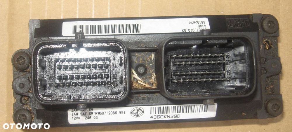 sterownik silnika FIAT PANDA II 1.1 8V 55192634 zestaw startowy - 4