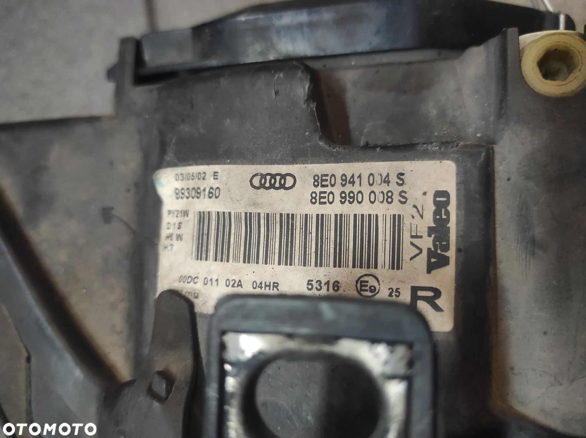 LAMPA PRAWA PRZEDNIA AUDI A4 B6 XENON ..K.W'' USZKODZONA WYSYŁKA !!! - 5